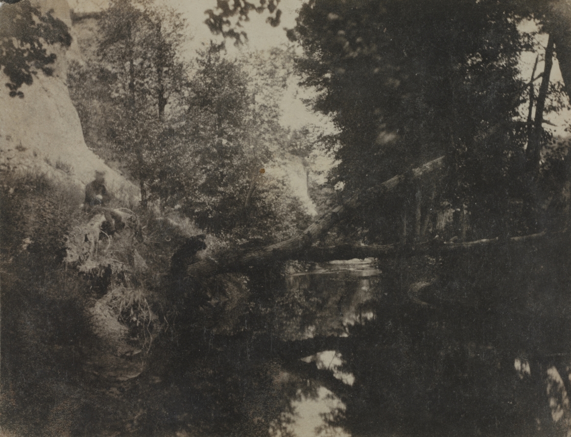 Landscape with Seated Figure on Stream Bank