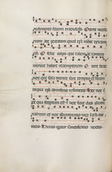 Missale: Fol. 155v: Music for "Exultet"