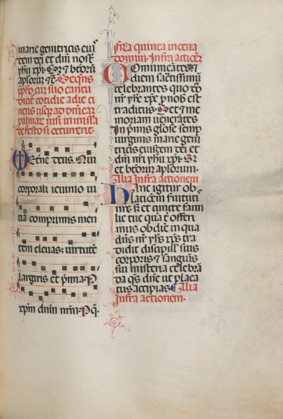 Missale: Fol. 178: Music for various ordinary prayers