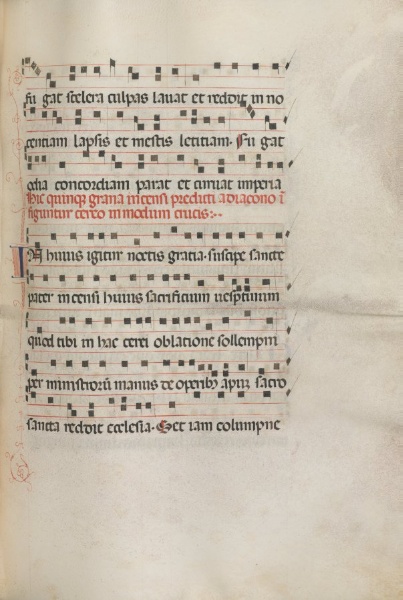 Missale: Fol. 156: Music for "Exultet"