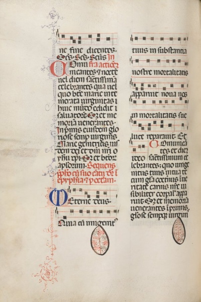 Missale: Fol. 177v: Music for various ordinary prayers