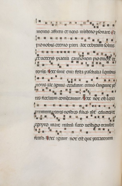 Missale: Fol. 154v: Music for "Exultet"