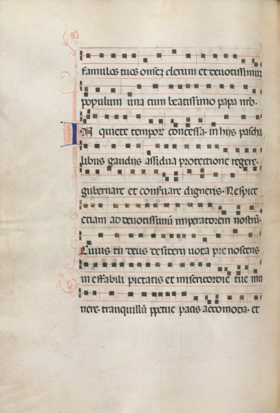Missale: Fol. 157v: Music for "Exultet"