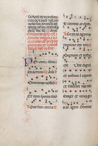 Missale: Fol. 176v: Music for various ordinary prayers