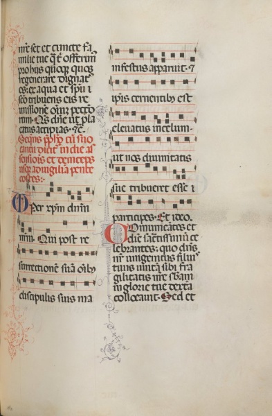 Missale: Fol. 180: Music for various ordinary prayers