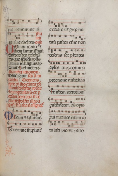 Missale: Fol. 181: Music for various ordinary prayers