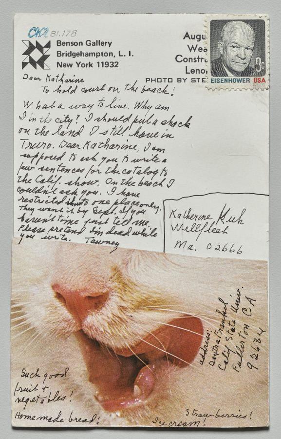 Self-Portrait (verso), Lenore Tawney, c. 1974