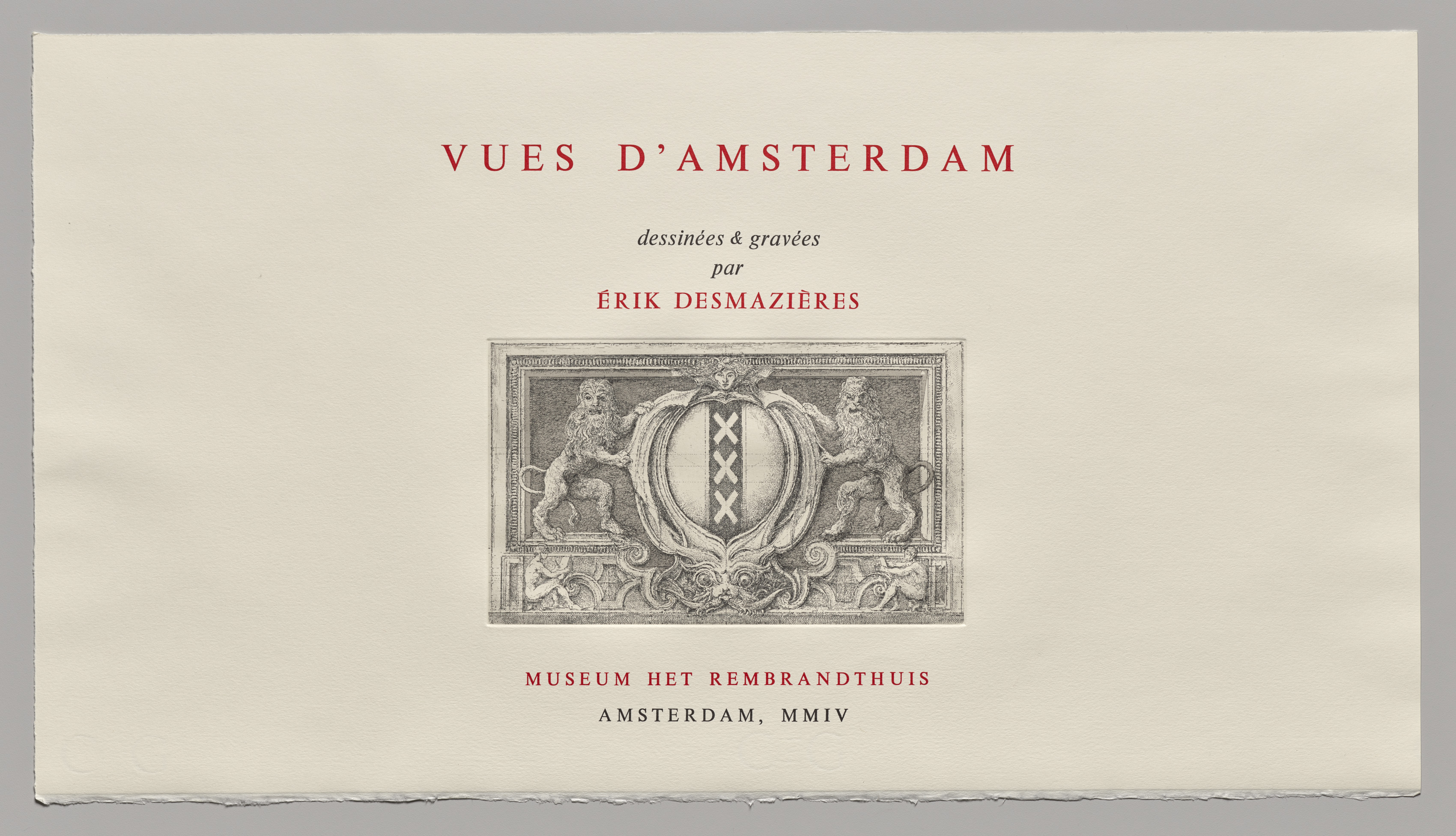 Views of Amsterdam: Cartouche on Title Page