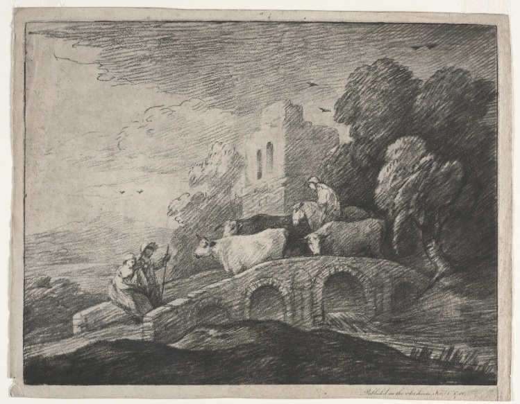 Wooded Landscape with Herdsmen Driving Cattle