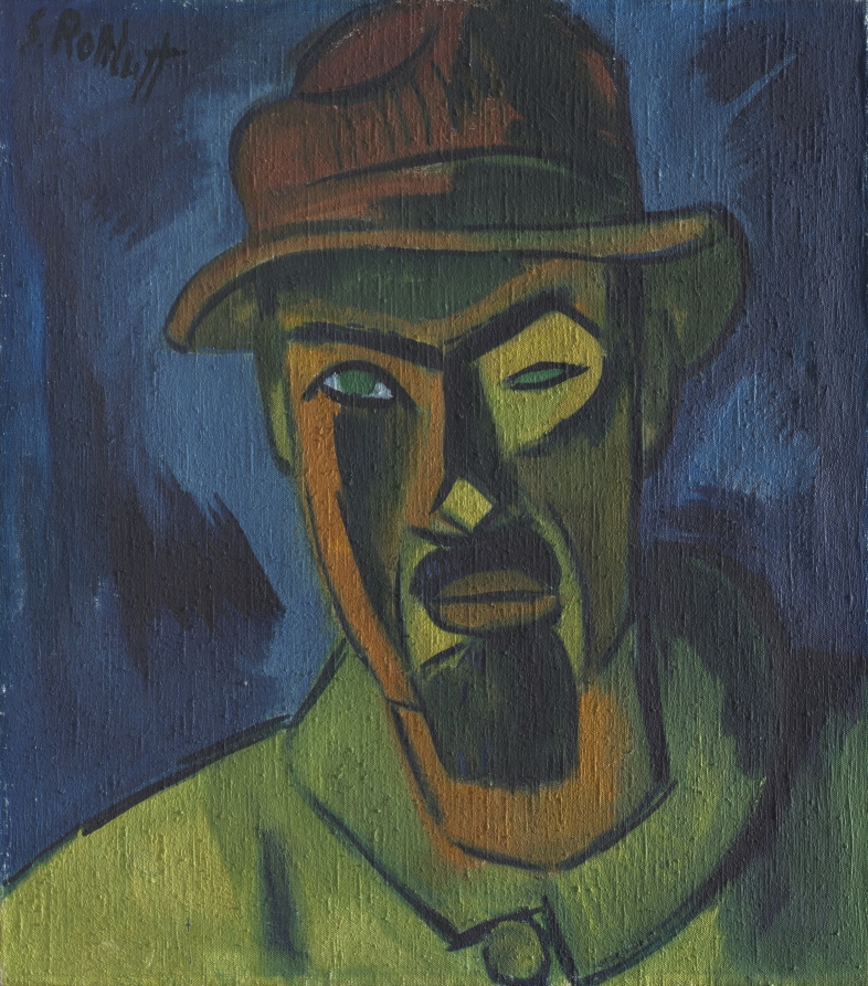 Self-Portrait with Hat, Karl Schmidt-Rottluff, 1919