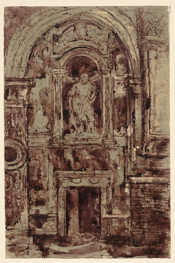 Cathedral, Ferrara, Joan Kempsmith, 1950