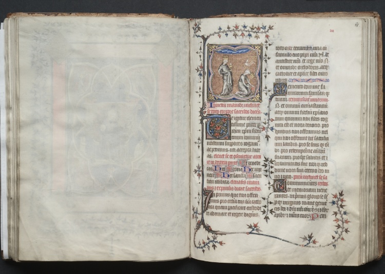 The Gotha Missal:  Fol. 65r, The Church and the Synagogue