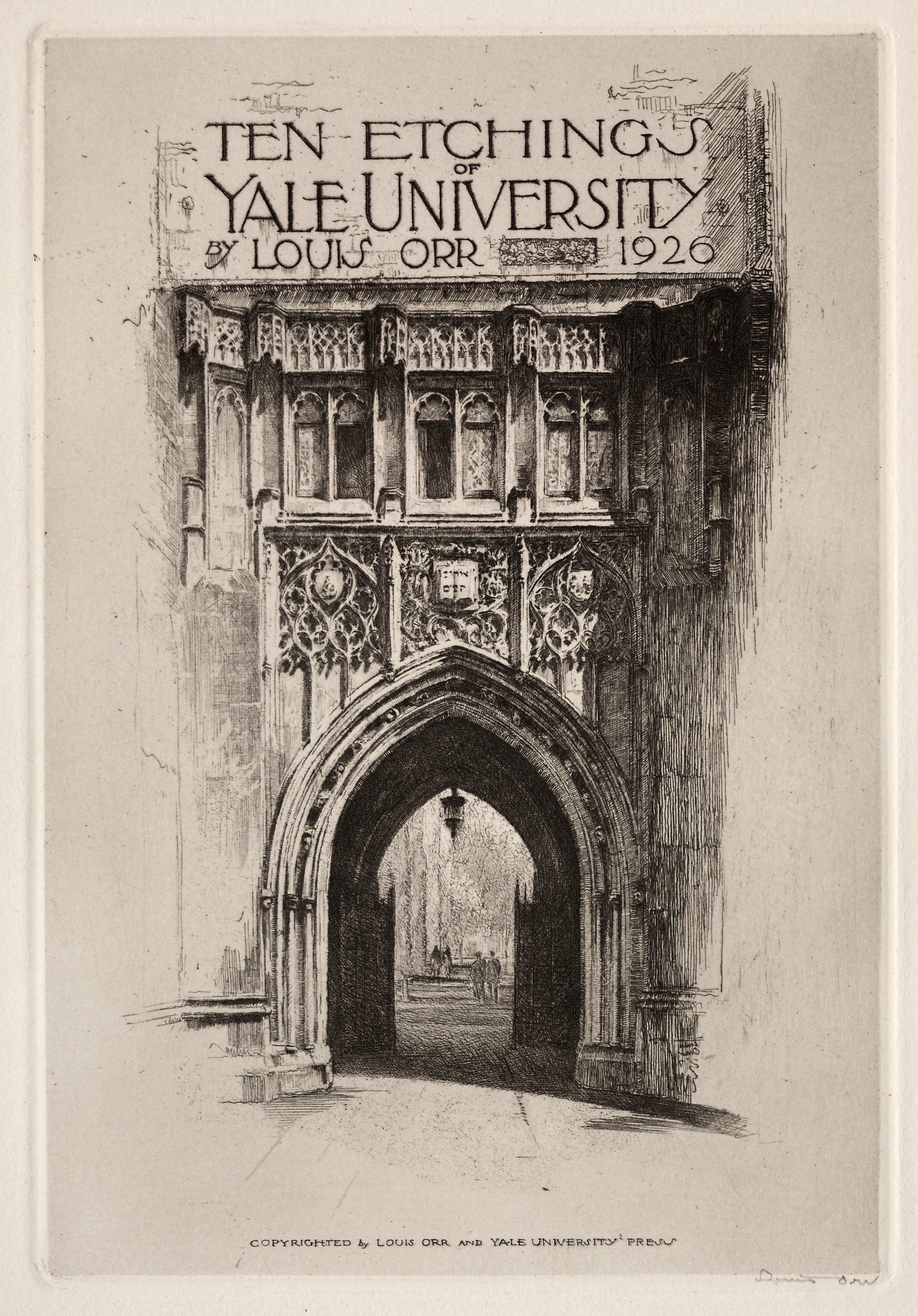 Yale University:  Frontispiece, Memorial Gateway, looking toward High Street