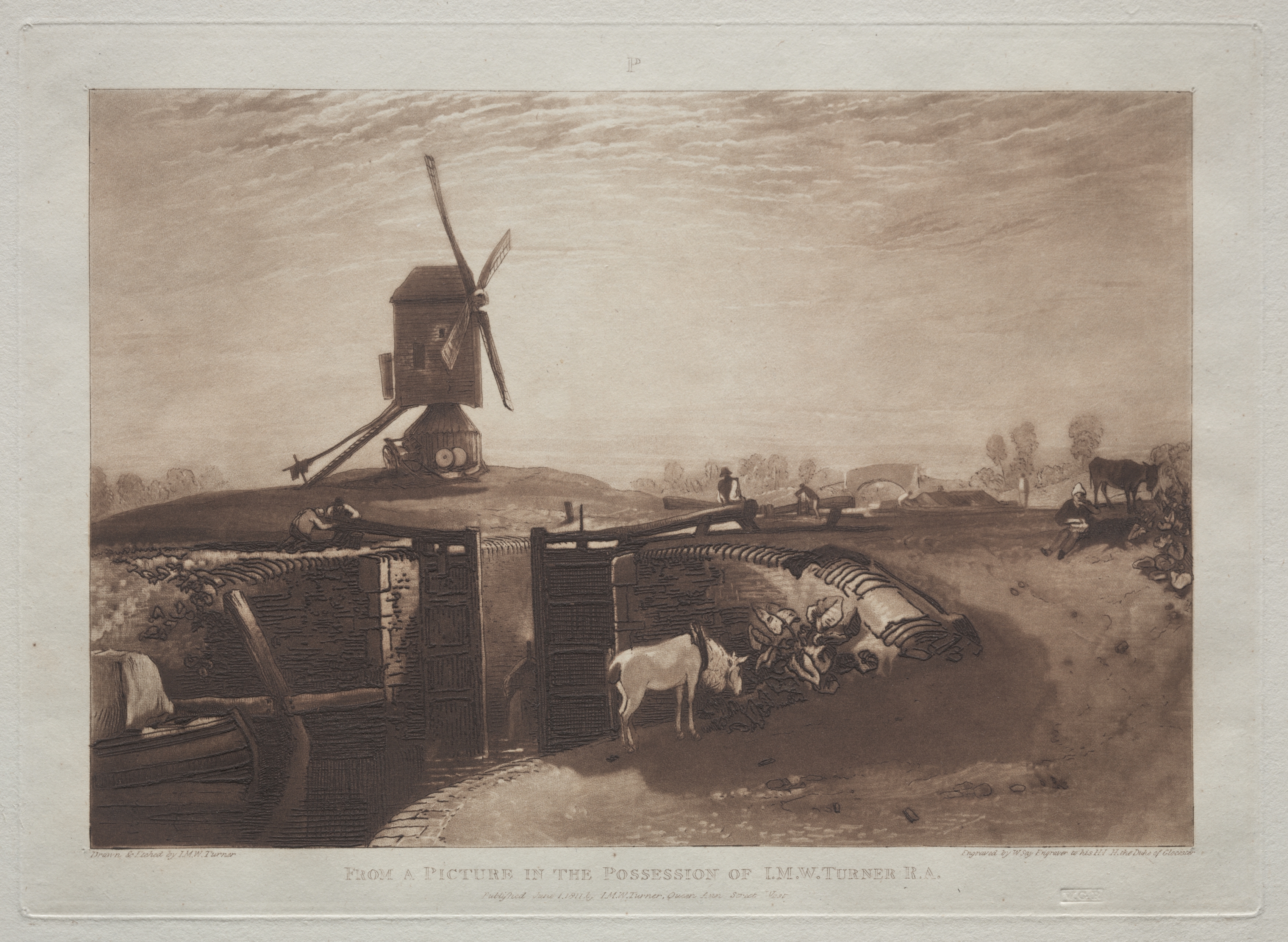 Liber Studiorum:  Windmill and Lock