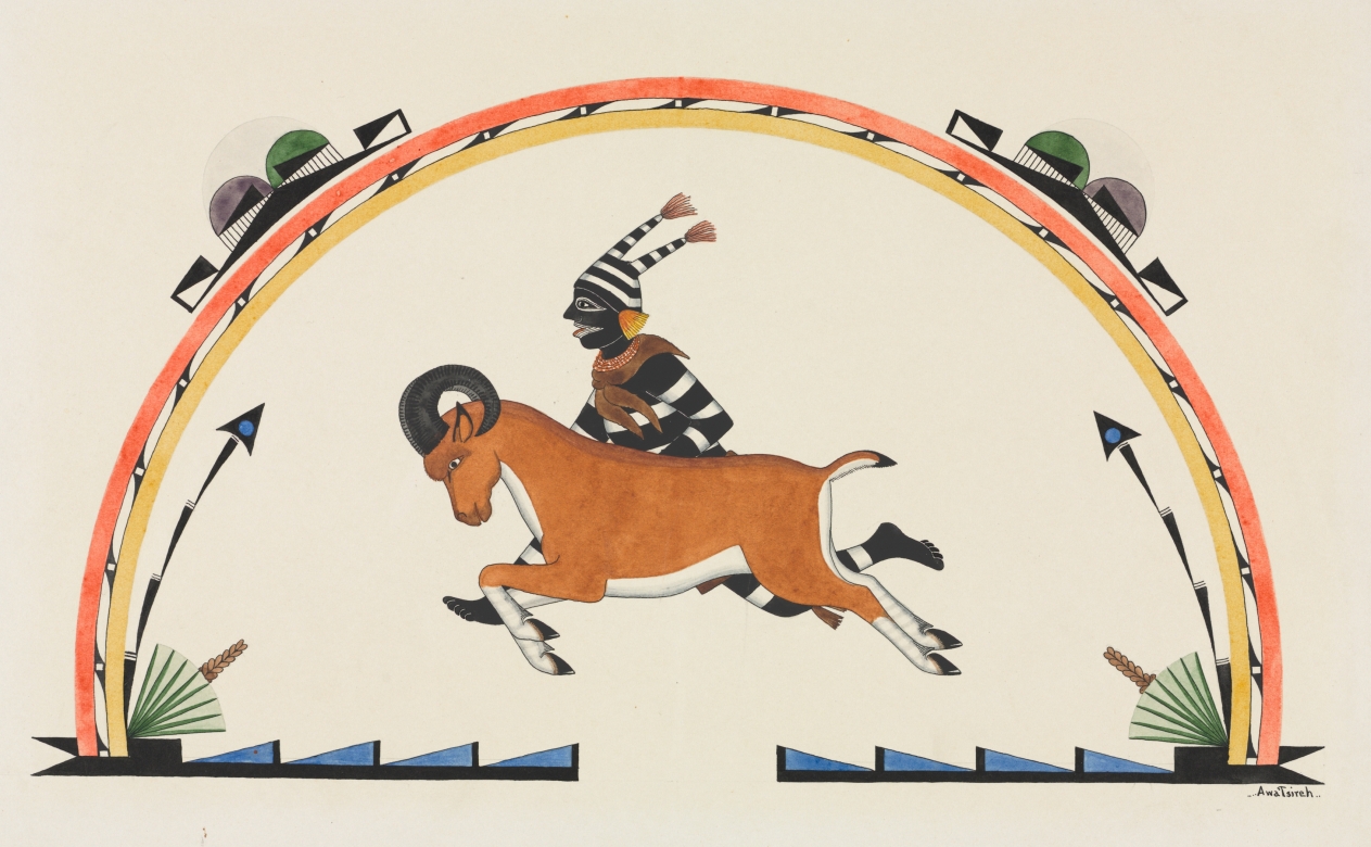 Mountain Sheep and Koshare Race, Awa Tsireh (Alfonso Roybal), c. 1940s