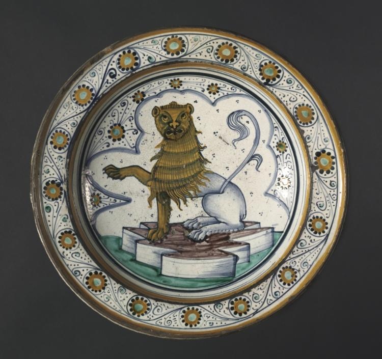 Plate Depicting a Lion
