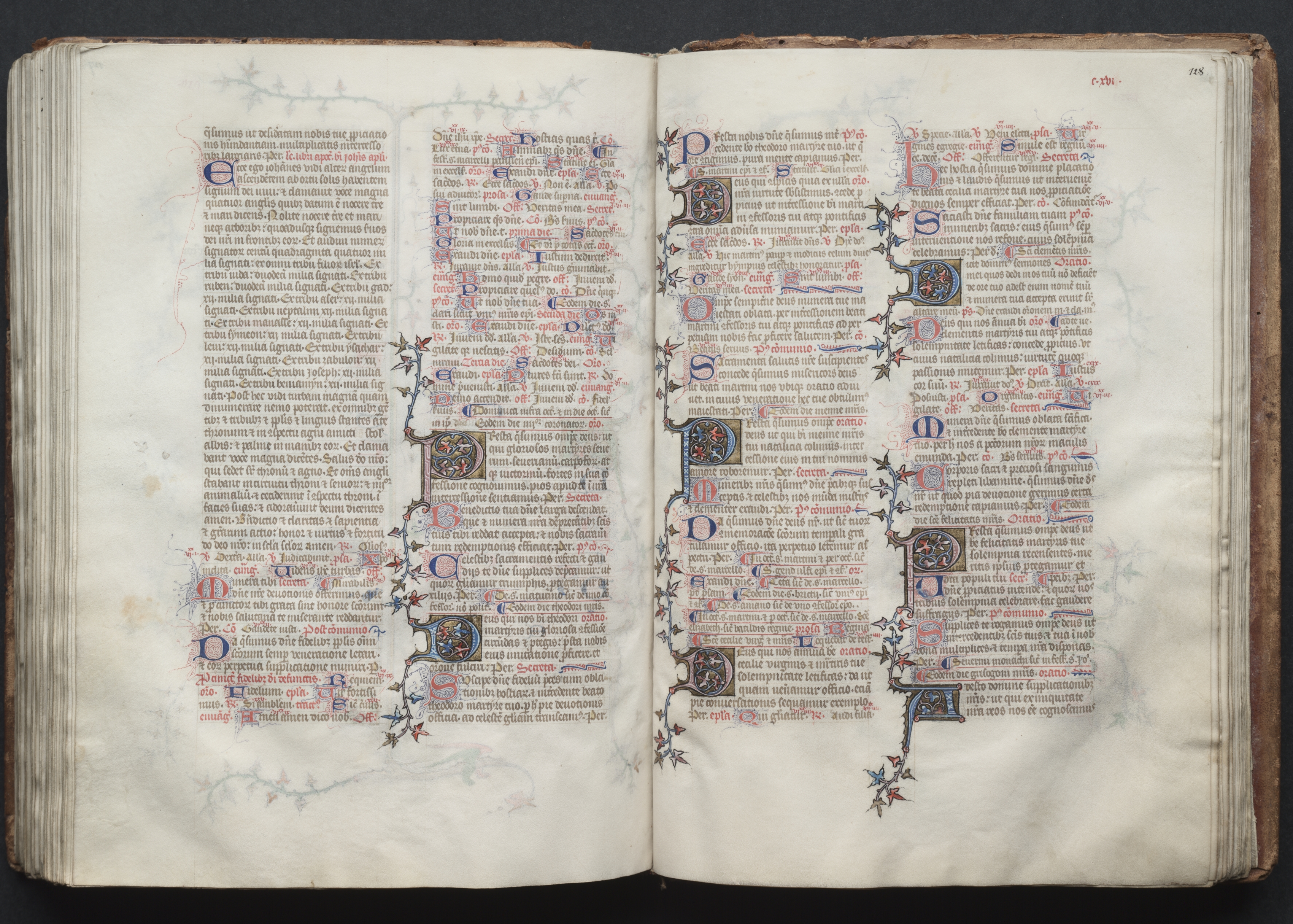 The Gotha Missal:  Fol. 128r, Text
