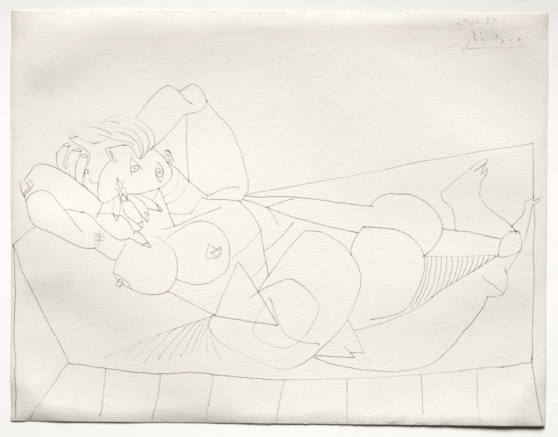 Reclining Nude, Pablo Picasso, 1938