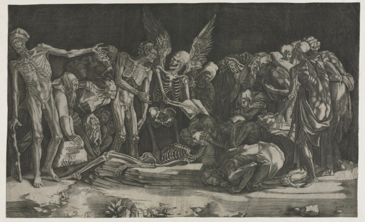 Skeletons, also known as Allegory of Death and Fame