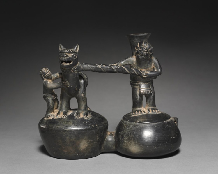 Double-chambered Vessel with Figures and Camelid