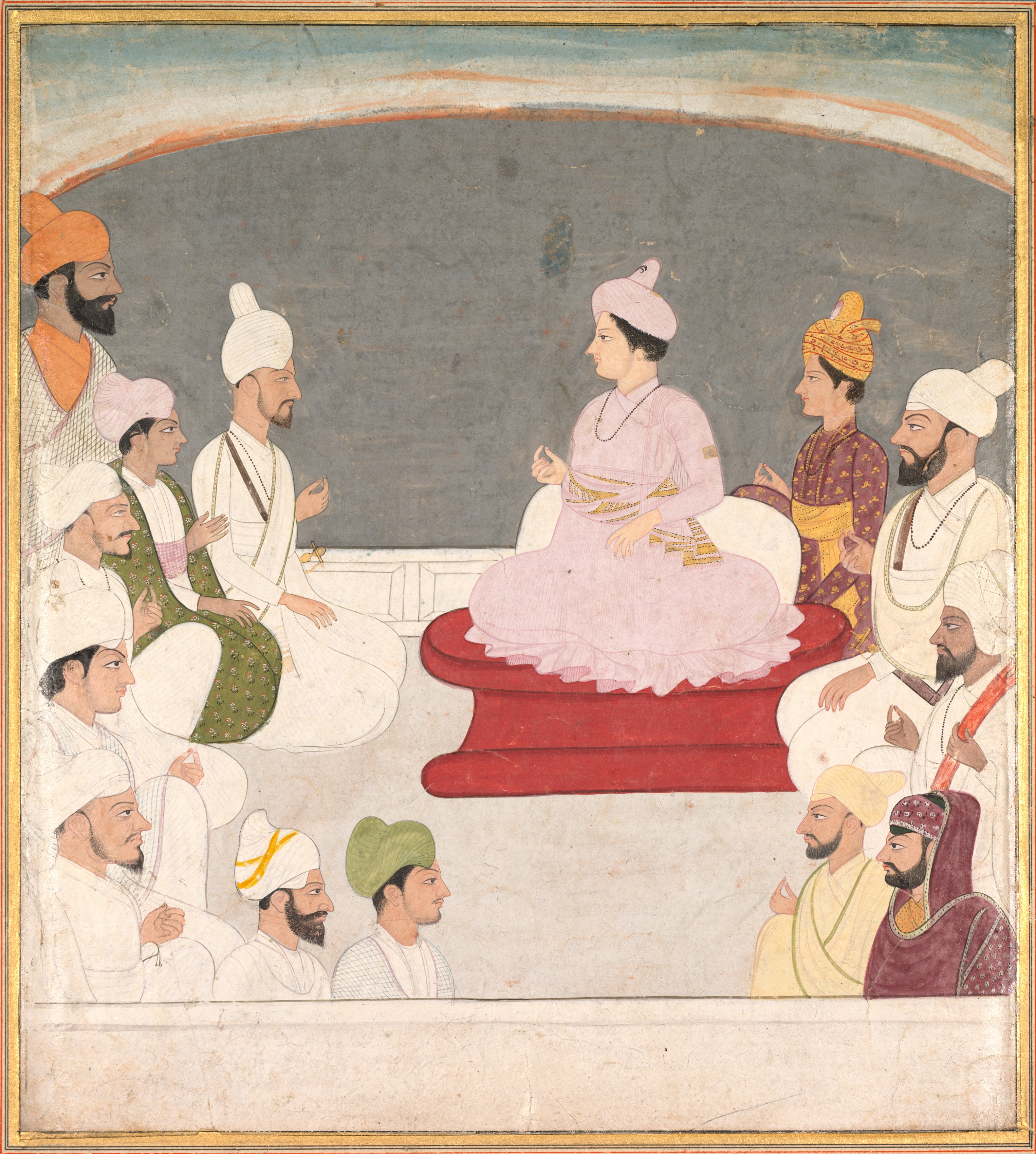 Raja Sansar Chand of Kangra and Courtiers