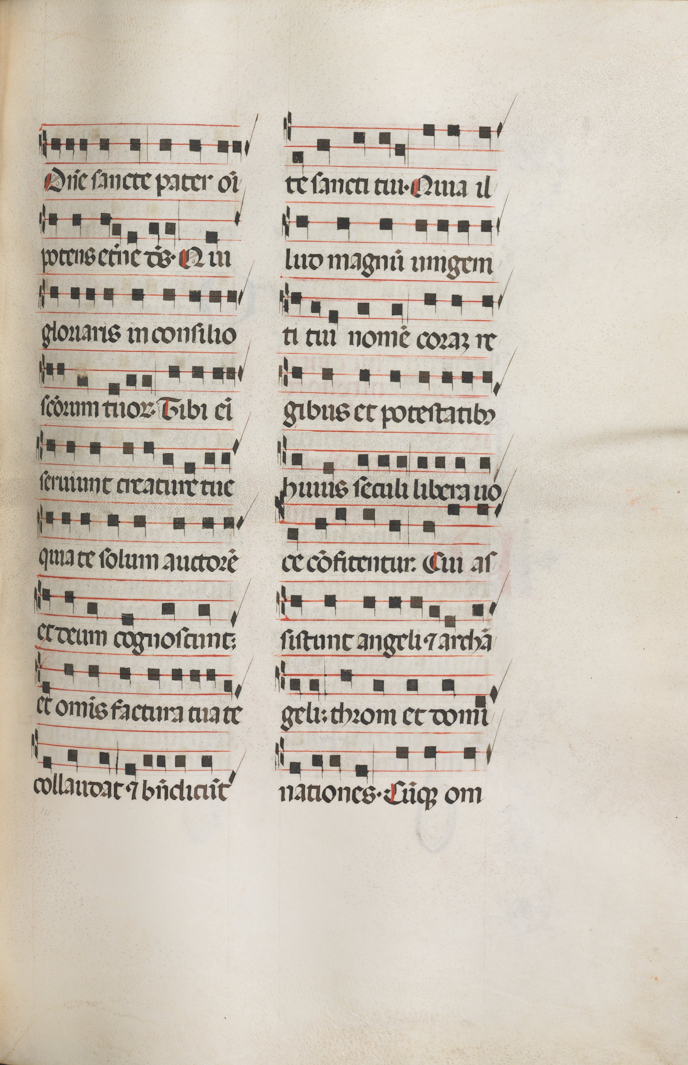 Missale: Fol. 112: contains some music as part of Palm Sunday liturgy