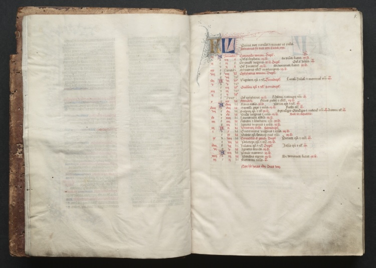 The Gotha Missal:  Fol. 5r, Text 