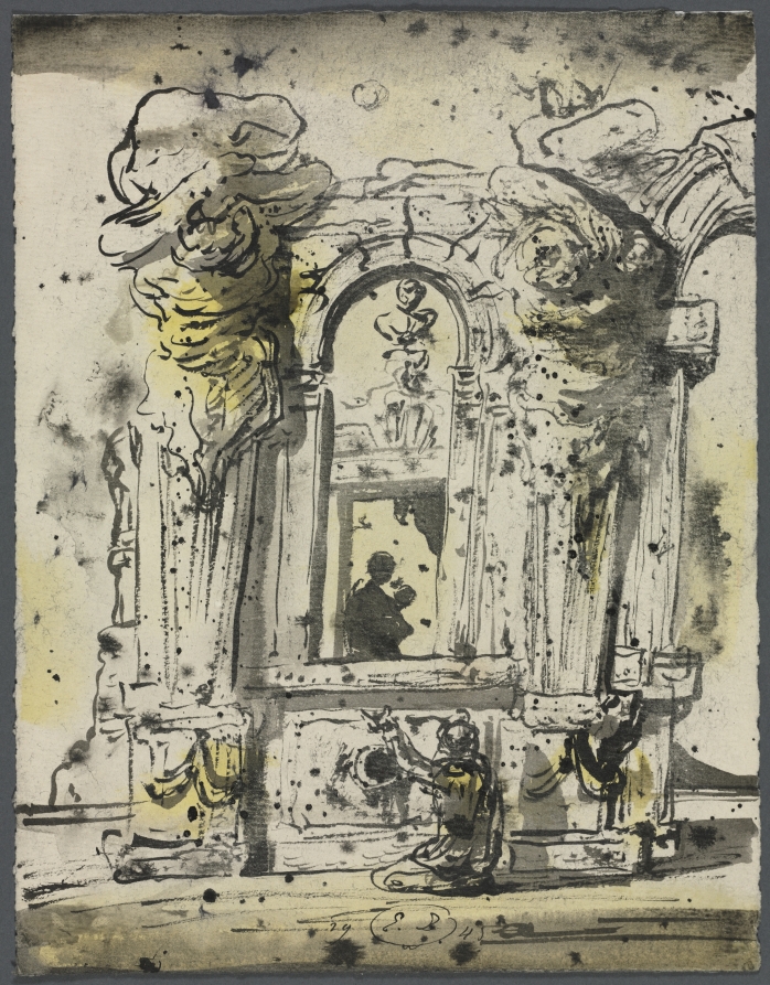 The Caryatids (recto), Eugene Berman, 1945