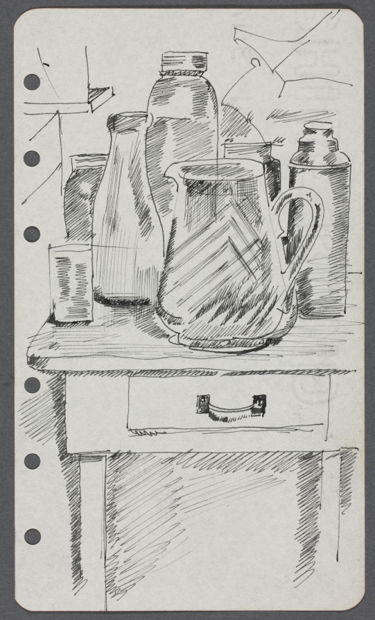 Sketch: Milk Bottles and Pitcher (15 of 150), William Sommer, c. 1920s–40s