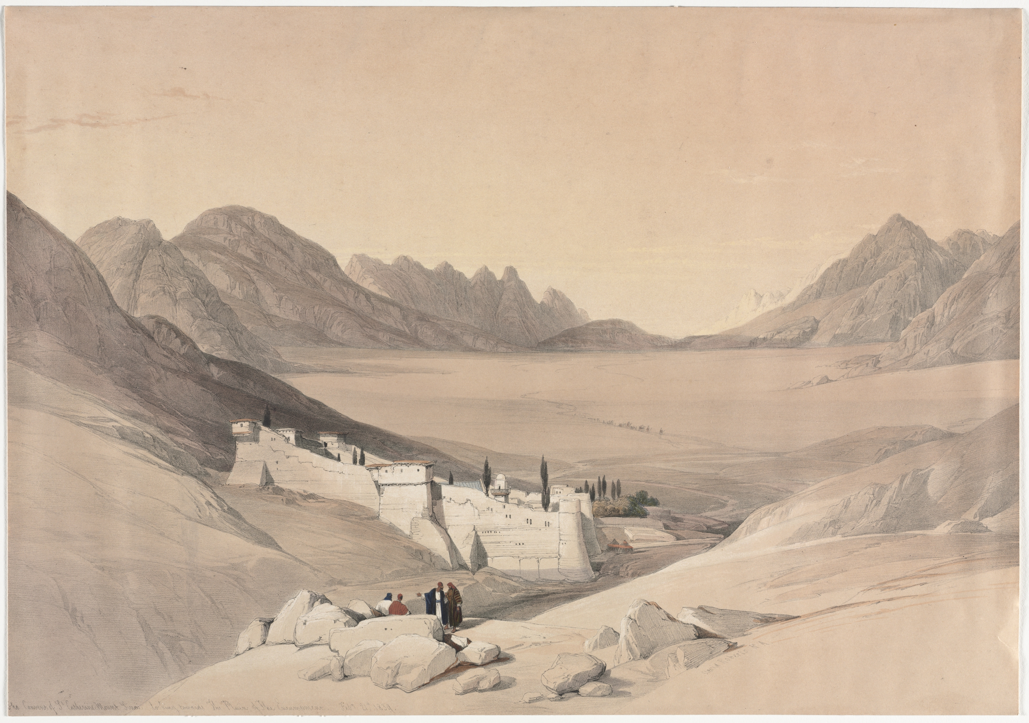 The Convent of St. Catherine, Mount Sinai, Looking towards the Plain of the Encampment