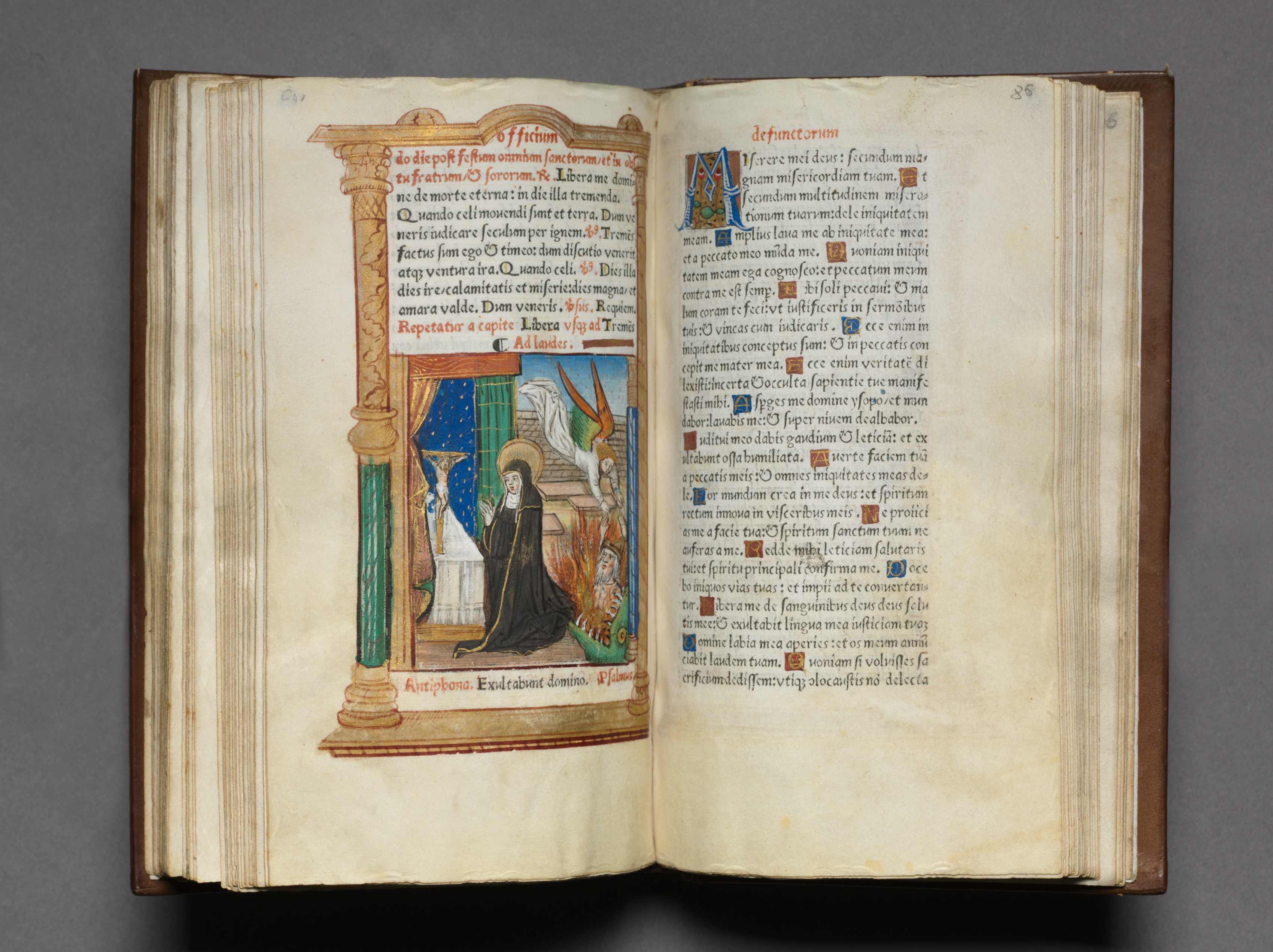 Printed Book of Hours (Use of Rome): fol. 85r, Dominican Nun
