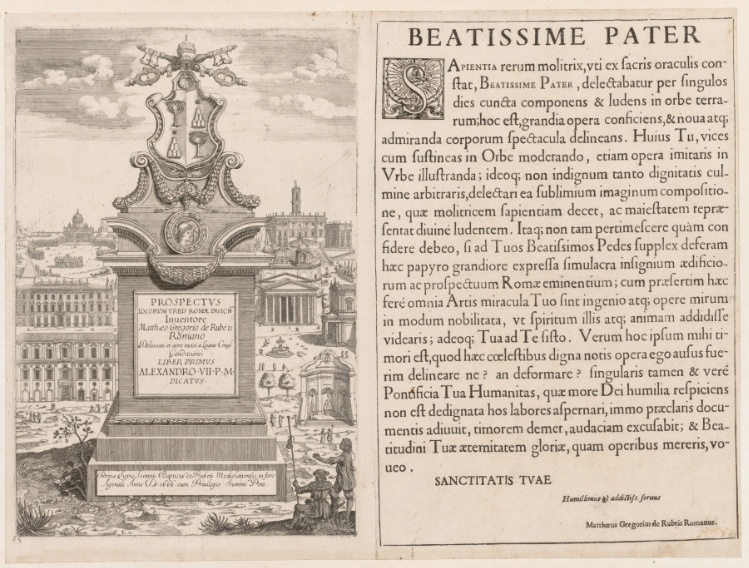Frontispiece from "Prospectus Locurum Urbis Romae Insign[ium]"