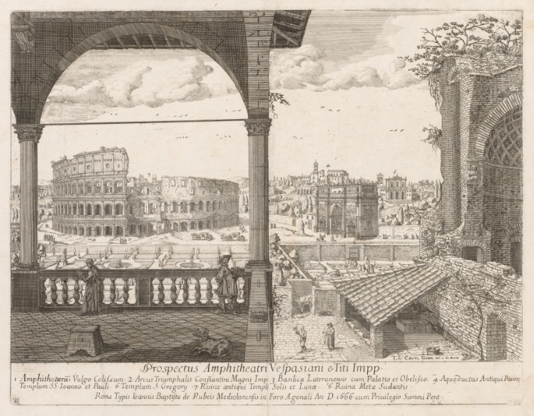 Il Colosseo e l'Arco di Costantino from "Prospectus Locurum Urbis Romae Insign[ium]"