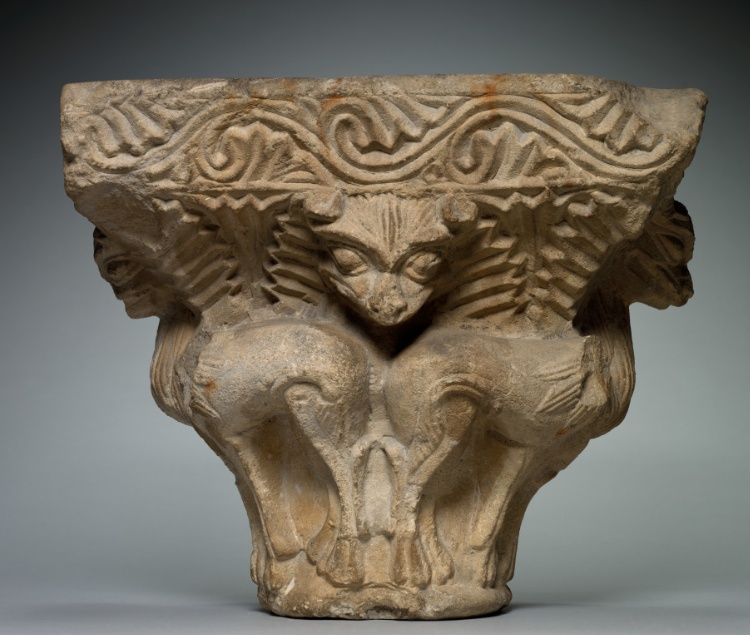 Capital with Addorsed Quadrupeds