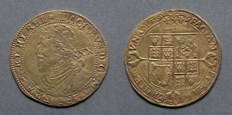 Laurel: James I (obverse); Shield of Arms (reverse)