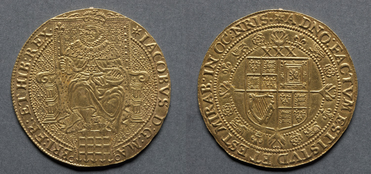 Rose Ryal: James I (obverse); Shield of Arms (reverse)