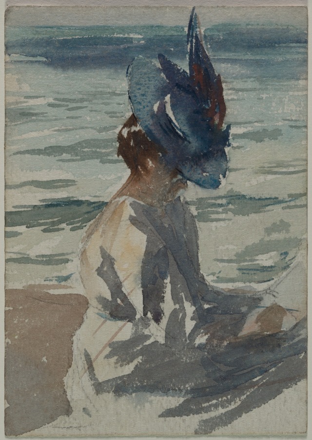 Woman on a Beach (recto), Henry Keller, c. 1891–1949