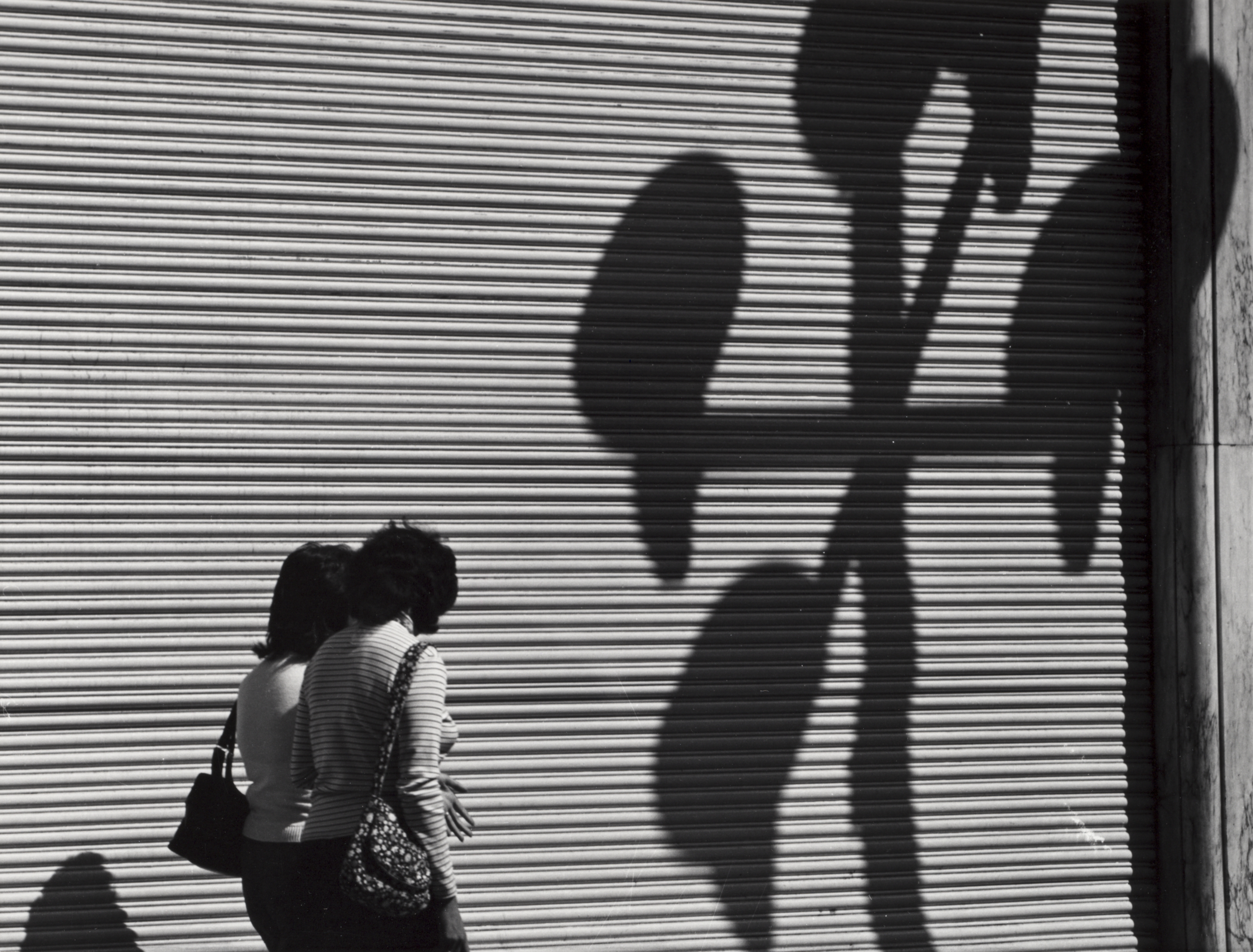 Two Women, a Large Blind, and Shadows