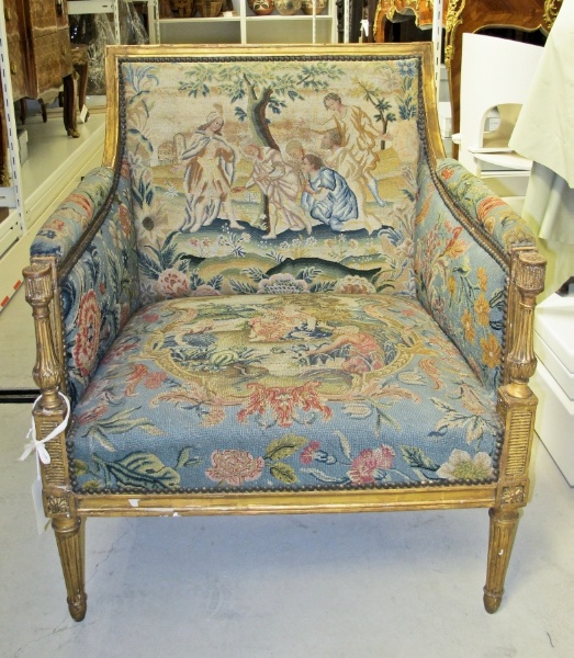 Embroidered Back and Seat for Chair