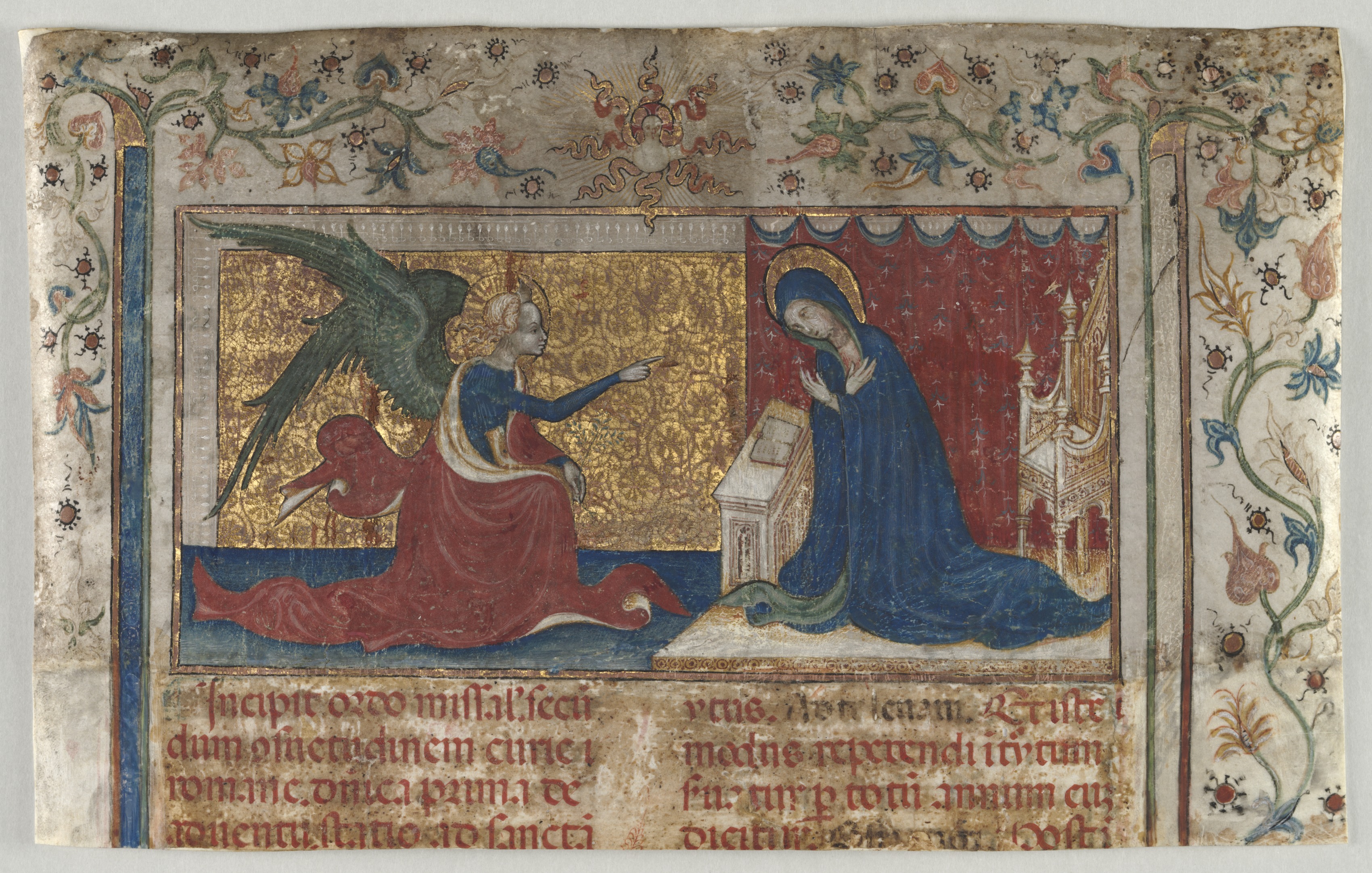Half Leaf from a Missal: The Annunciation