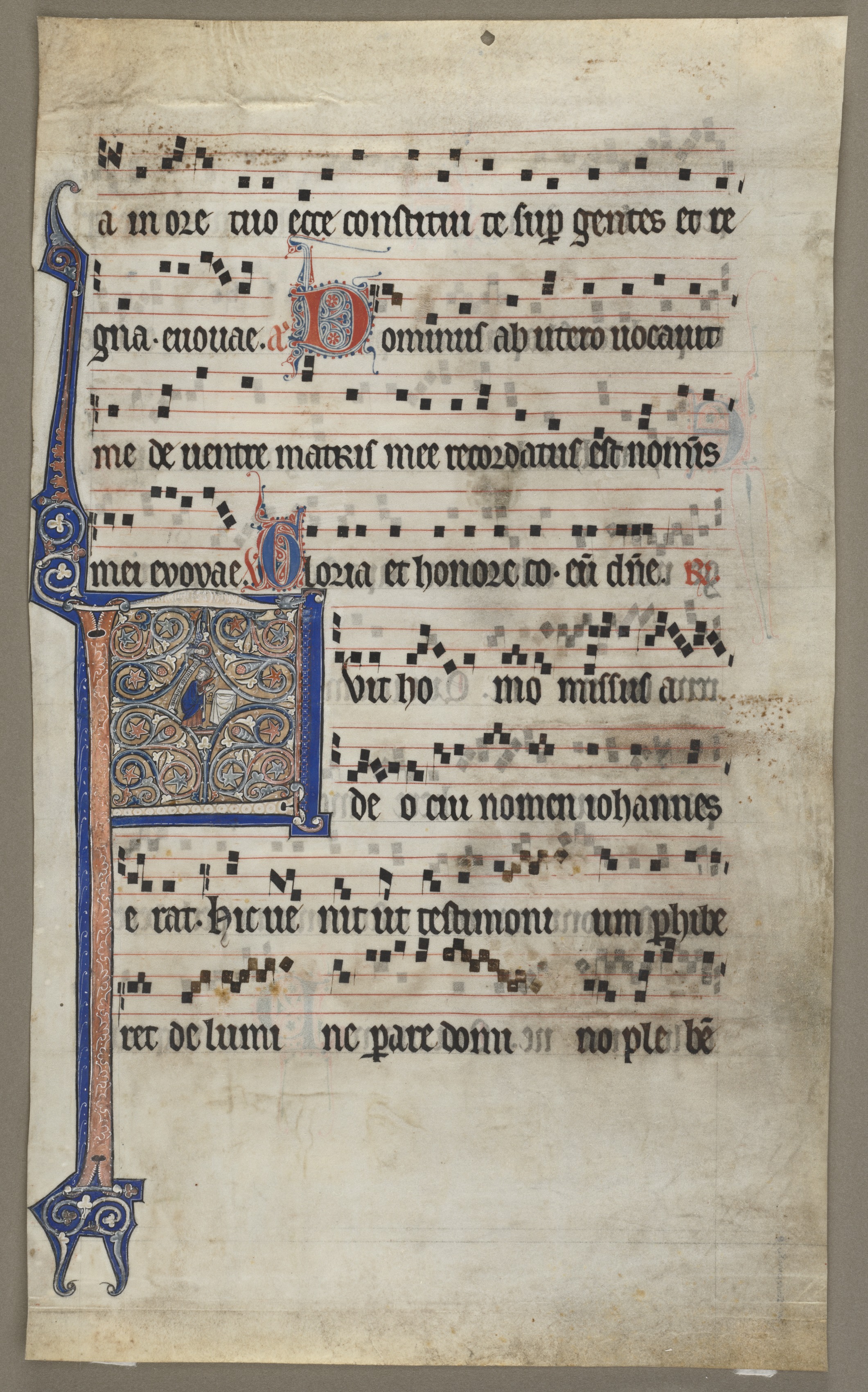 Leaf from a Choral Book: Annunciation to Zaccharias