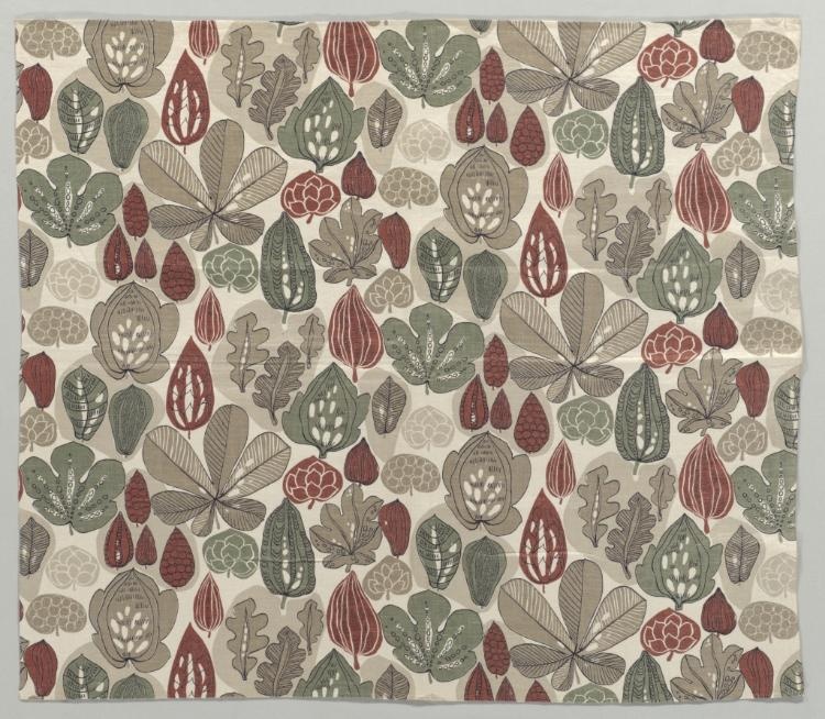 Textile with Fall Leaves