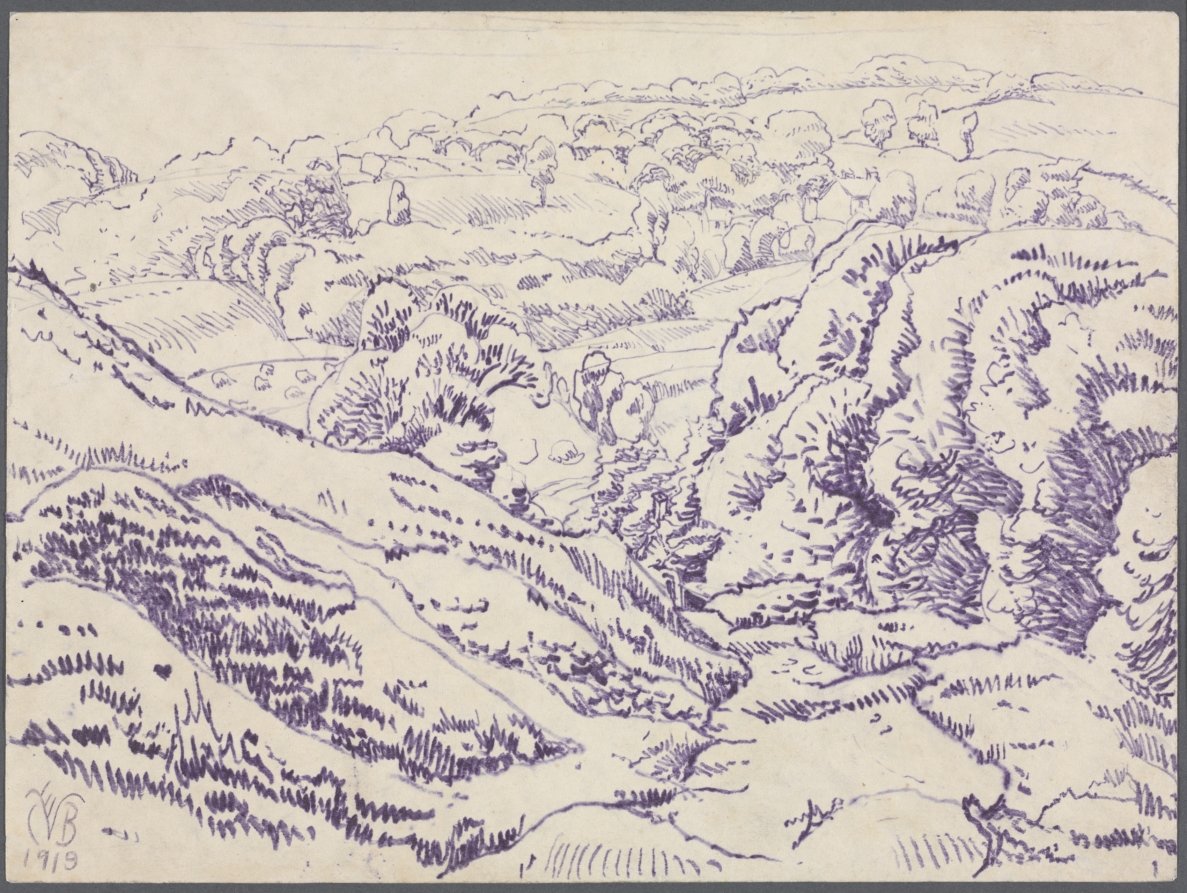 Across the Valley, Charles Burchfield, 1919
