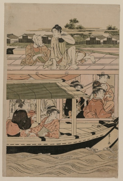 Print from Pleasure Boats on the Sumida River beneath Shin-Ōhashi Bridge