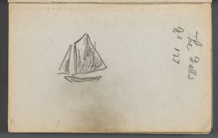 Sketchbook, The Dells, N° 127, page 001:Sailboat "The Dells"