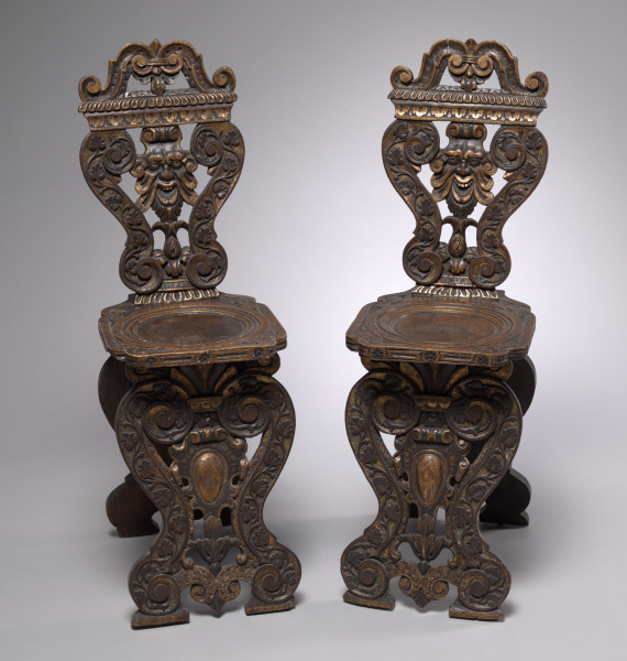 Pair of Chairs, Sgabello type