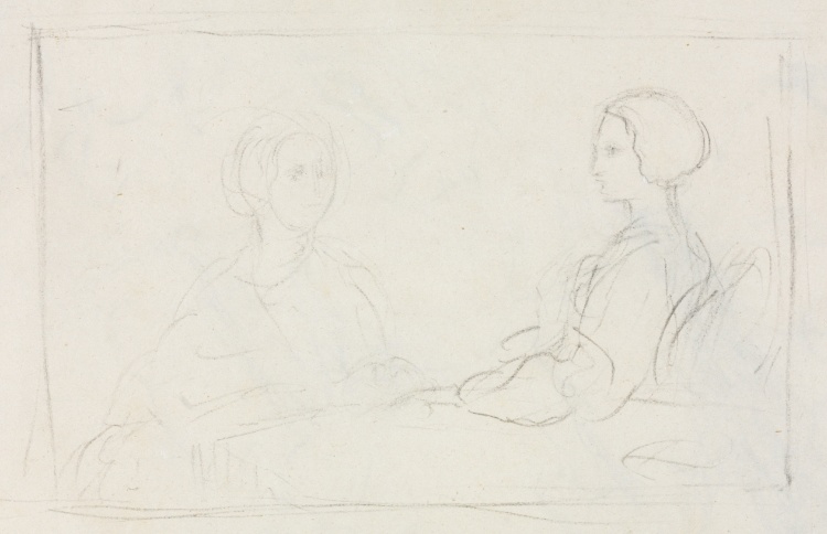 Two Seated Women (verso)