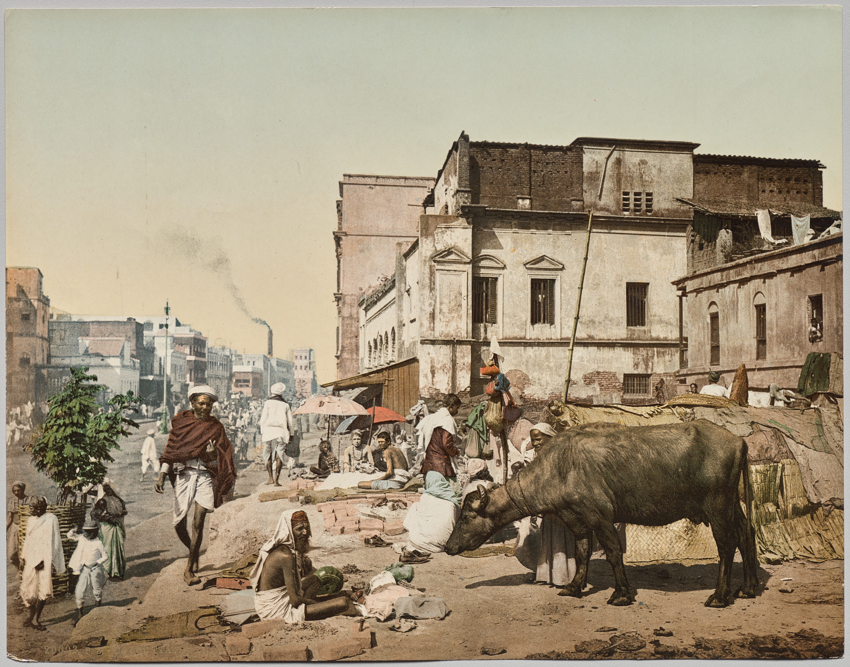India. Calcutta. Harrison Road I with Group of Jogees, after photo by Dr. Kurt Boeck