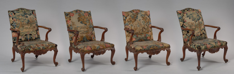 Set of Four Armchairs 