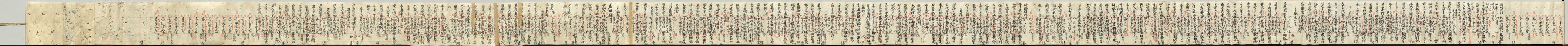 Scroll of Miscellaneous Notes written on a Calendar by Priest Seigen (verso)